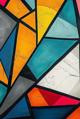 Vibrant Geometric Mural