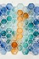 Geometric Watercolor Honeycomb