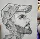 Portrait using pen